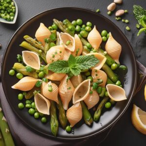 CONCHIGLIE ASPERGES VERTES & PETITS POIS